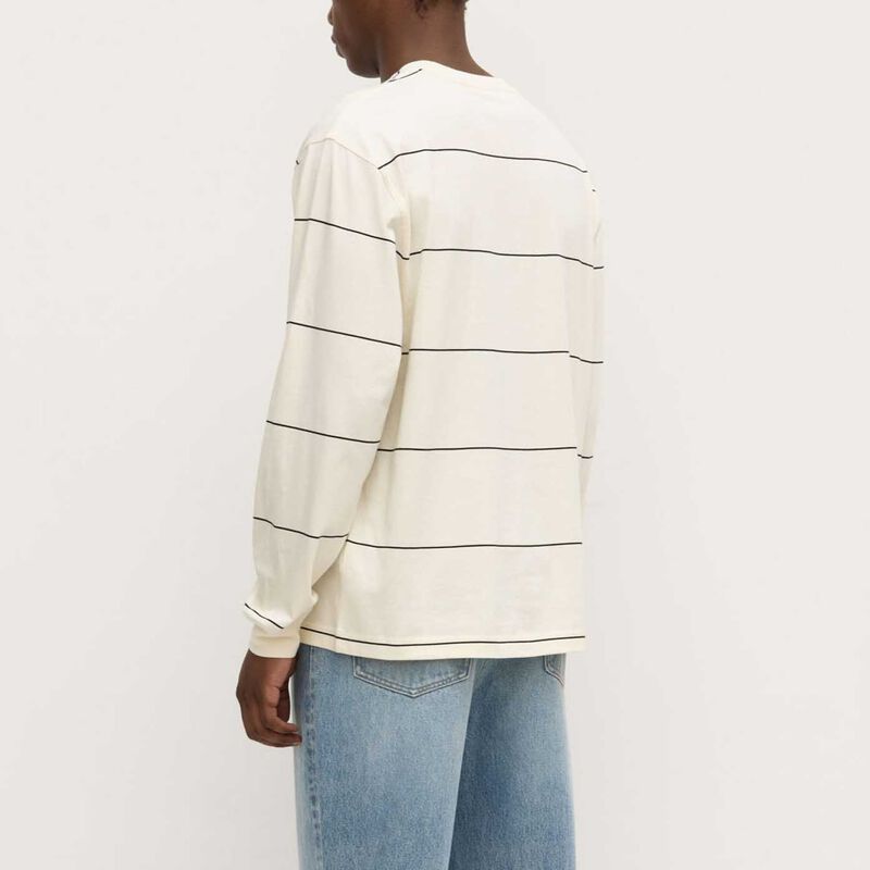 Assembly Label Baxter Stripe Long Sleeve Tee Cream Black image number 1